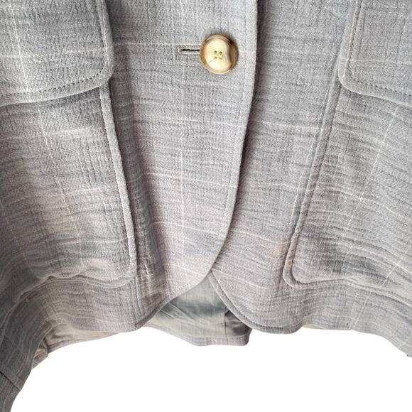 Madewell NWTs Larsen Relaxed Blue Blazer Linen Cotton size XL Boyfriend - Picture 5 of 11